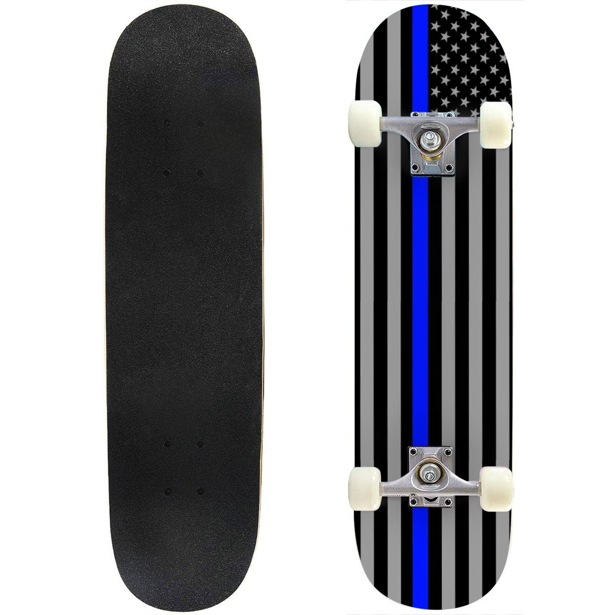 Thin Blue Line Flag Inspired High Quality Skateboard - Police Support