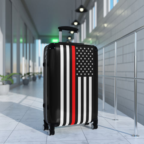 Thin Red Line Flag Suitcase
