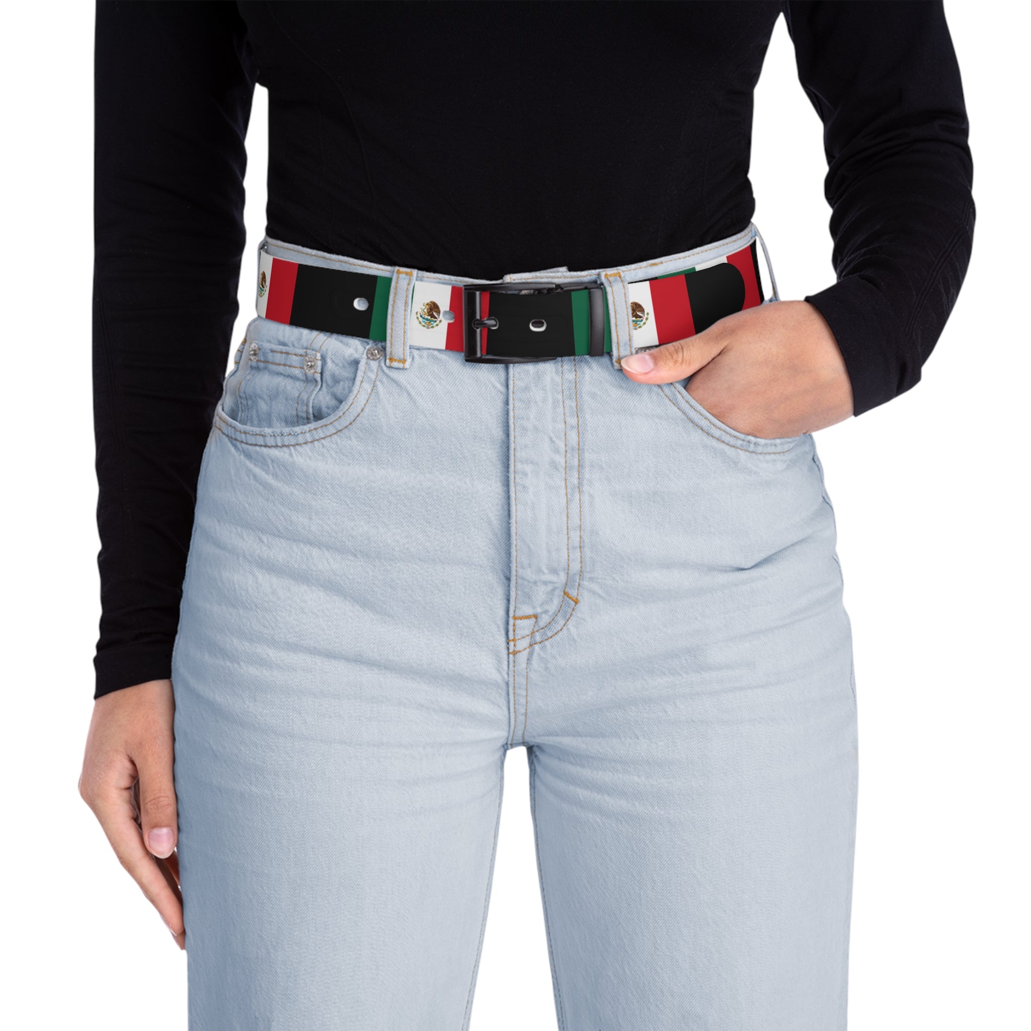 Mexico Flag Inspired Belt
