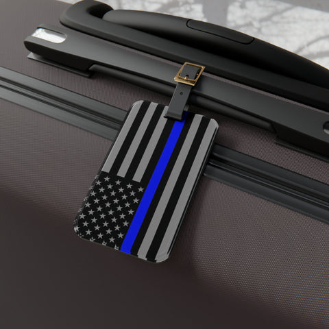 Durable Thin Blue Line Luggage Tag - Back The Blue Store