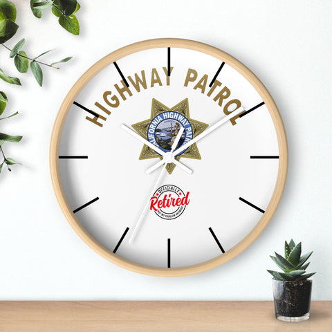 Highway Patrol Retired Wall Clock | Celebrate Service and Leisure