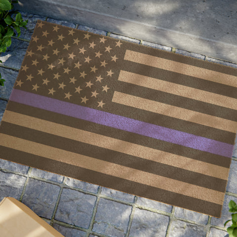 Thin Blue Line Welcome Mat | Patriotic & Durable | Back The Blue Store