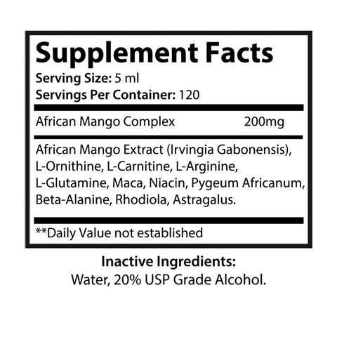 Patriot Nutrition  African Mango Drops Supplement (60ml, 2fl.oz)