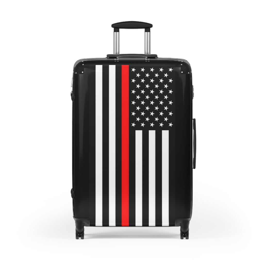 Thin Red Line Flag Suitcase