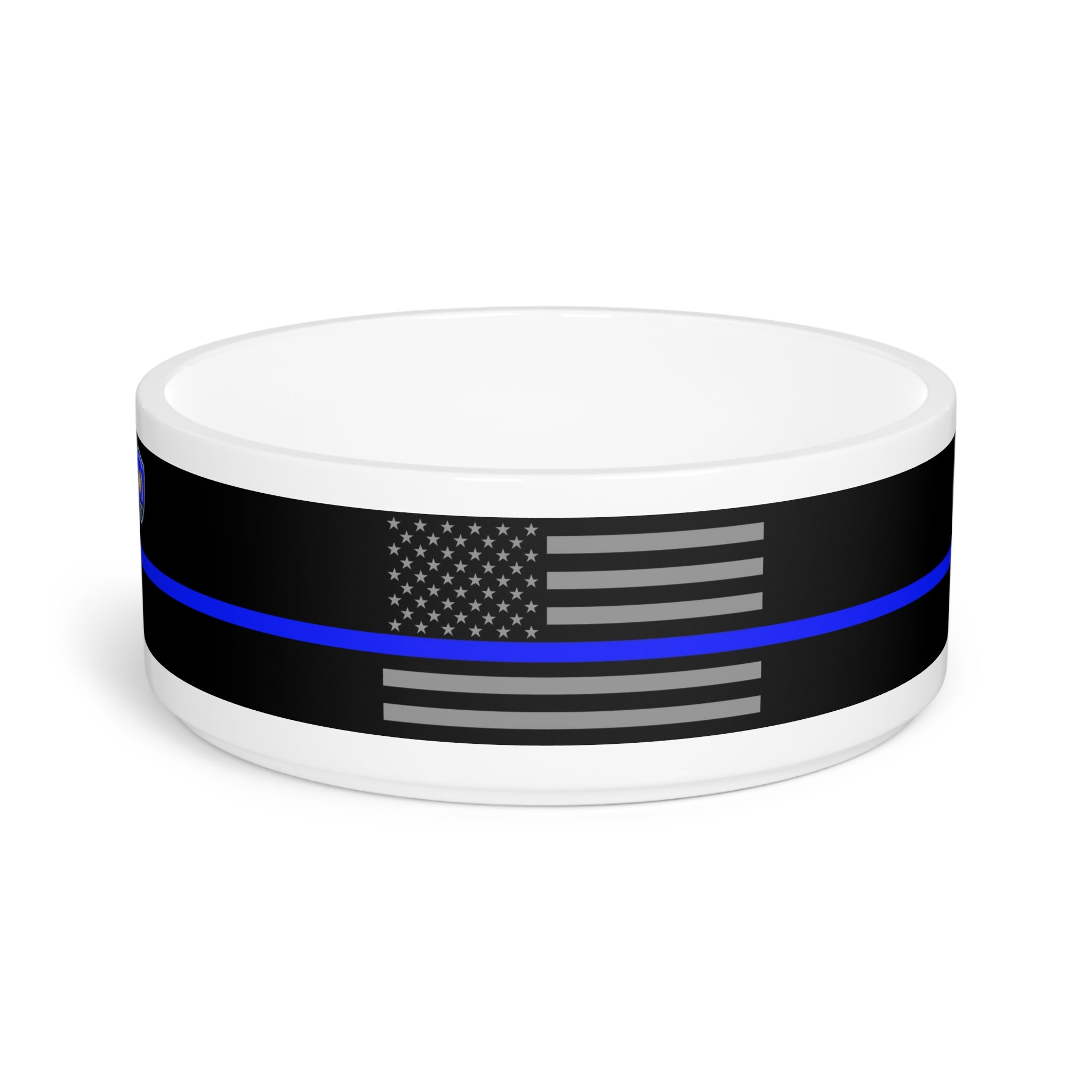 Thin Blue Line Ceramic Pet Bowl | Honor & Serve at Mealtime