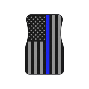 Thin Blue Line Flag Car Mat Set – Honor and Duty on the Road (Style-2)