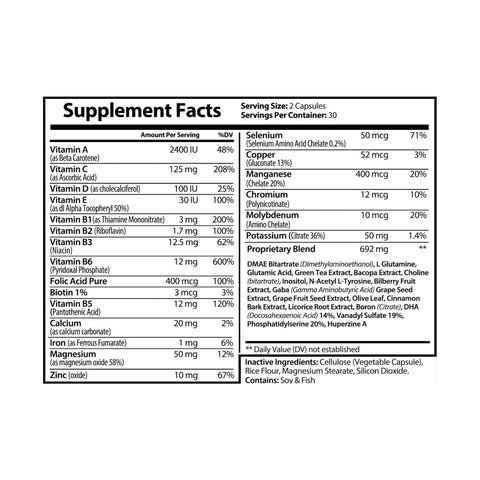 Patriot Nutrition Brain Support Complex Supplement (60 Capsules)