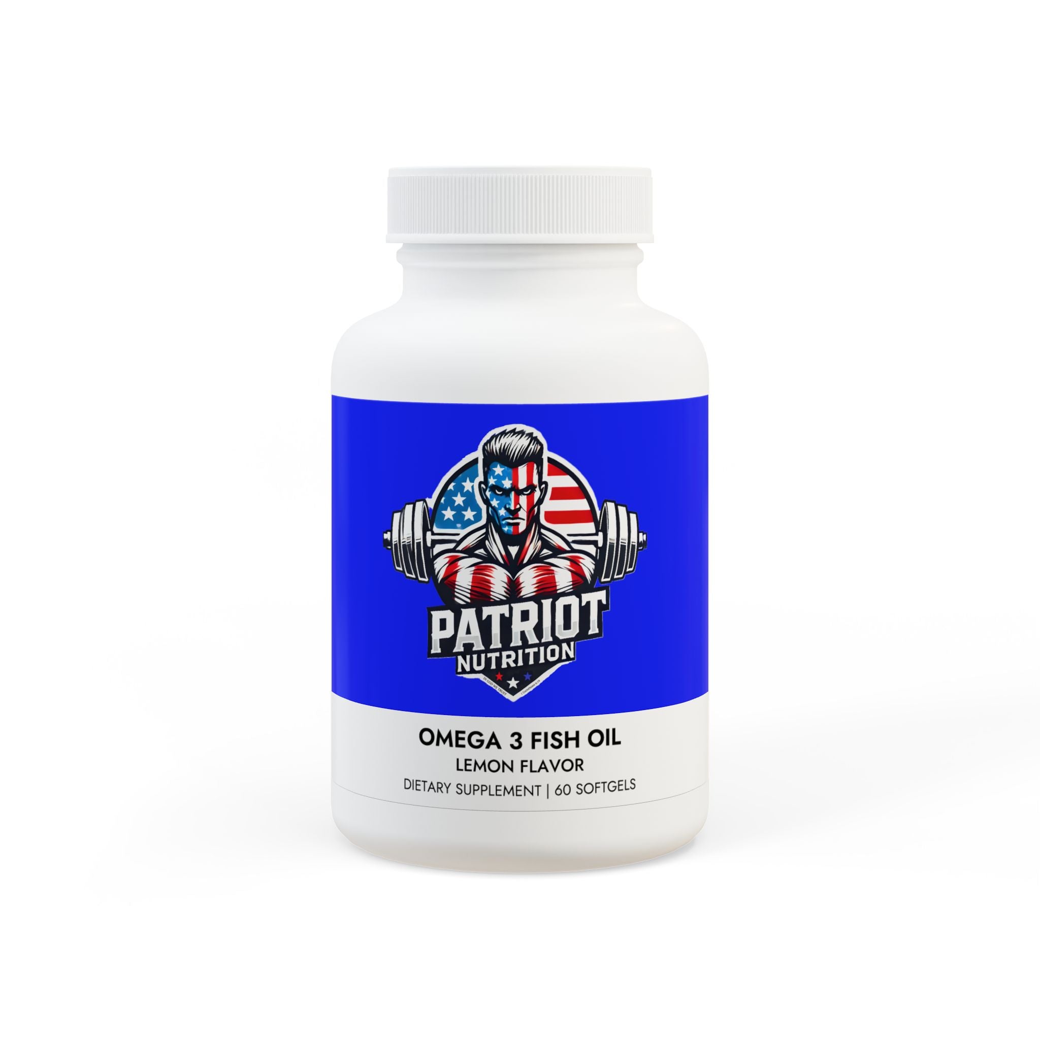 Patriot Nutrition Omega 3 Fish Oil Supplement (60 Softgels)