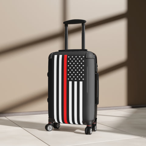 Thin Red Line Flag Suitcase