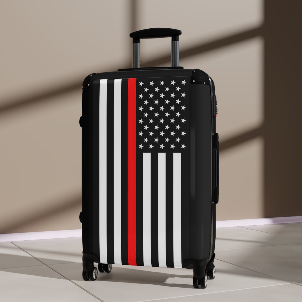 Thin Red Line Flag Suitcase