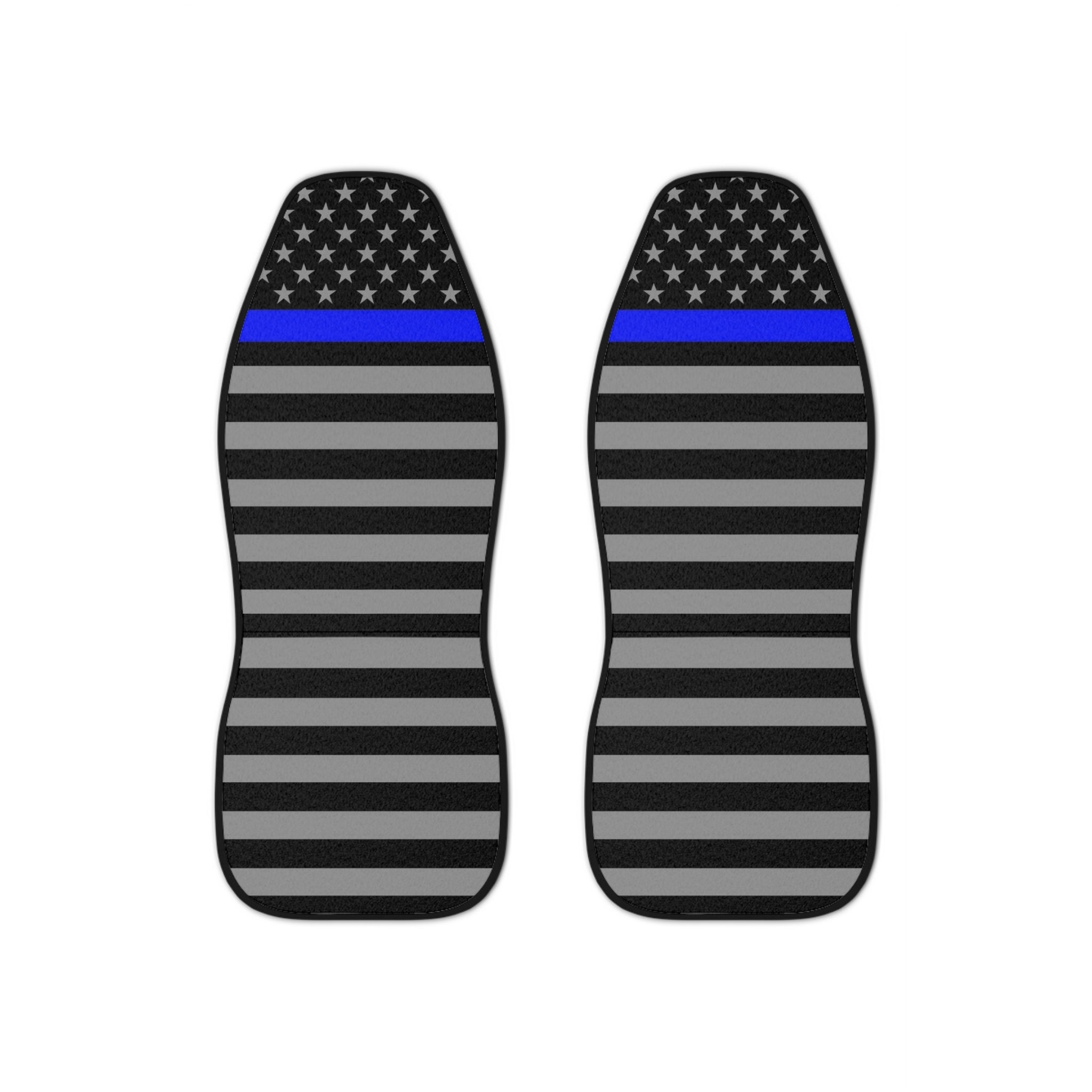 Thin Blue Line Flag Front Car Seat Covers | Support and Protect with Style