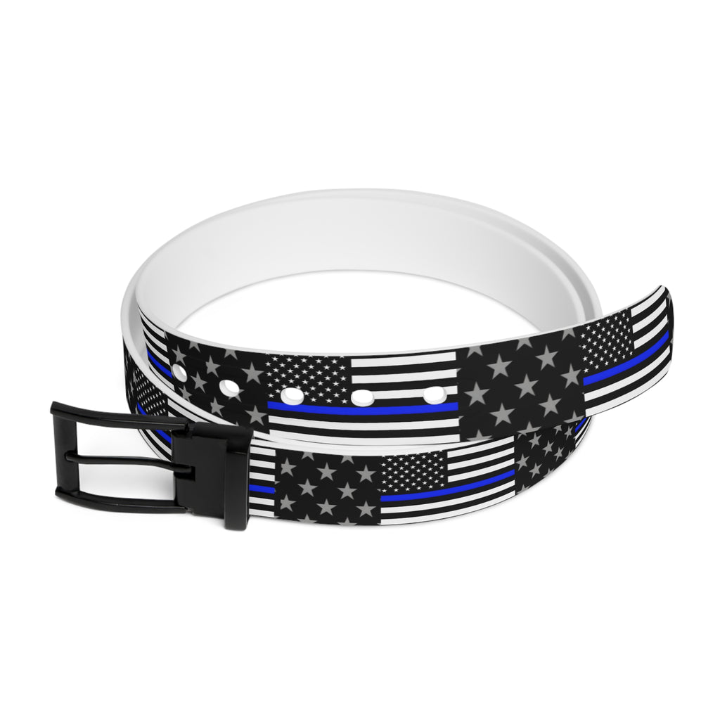 Thin Blue Line Flag Inspired Belt