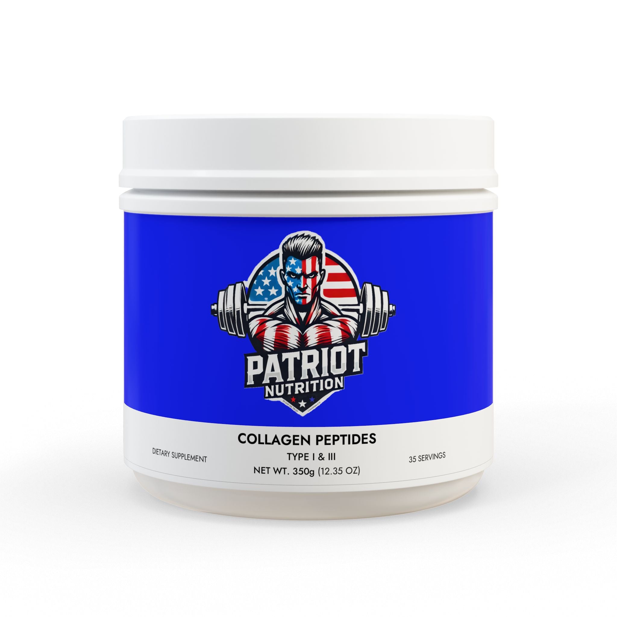 Patriot Nutrition Collagen Peptides Type I & III Supplement (350g, 12.3oz)