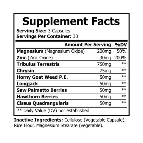 Patriot Nutrition Magnesium Zinc Supplement (90 Capsules)