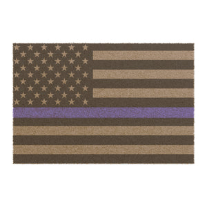 Thin Blue Line Welcome Mat | Patriotic & Durable | Back The Blue Store