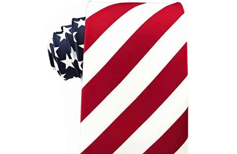 Elevate Your Style: American Flag Printed Necktie