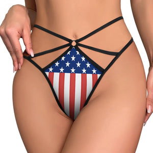 American Flag Inspired Sexy G-String Panties - Patriotic and Stylish Lingerie