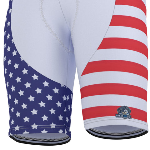 Patriotic American Flag Inspired Men's Cycling Shorts - Comfort & Style