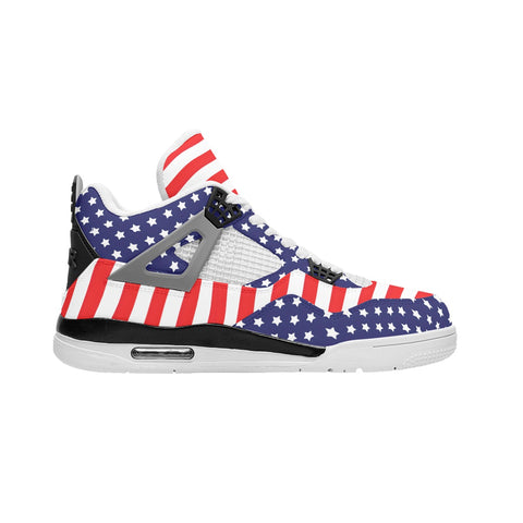 Patriotic American Flag Style Men's Air Cushion Basketball Shoes | Back The Blue Store