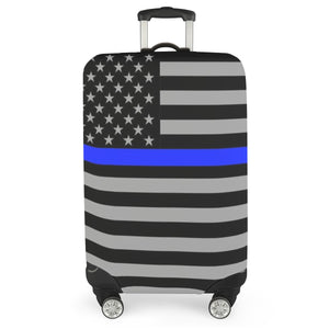 Thin Blue Line Flag Luggage Cover - Protect and Show Your Support (Style-2)