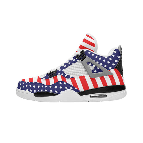 Patriotic American Flag Style Men's Air Cushion Basketball Shoes | Back The Blue Store