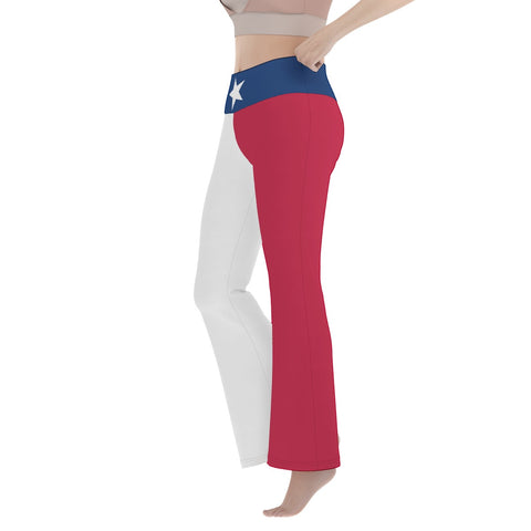 Texas Flag Women's Flare Yoga Pants – Comfort Meets Bell Bottom Style