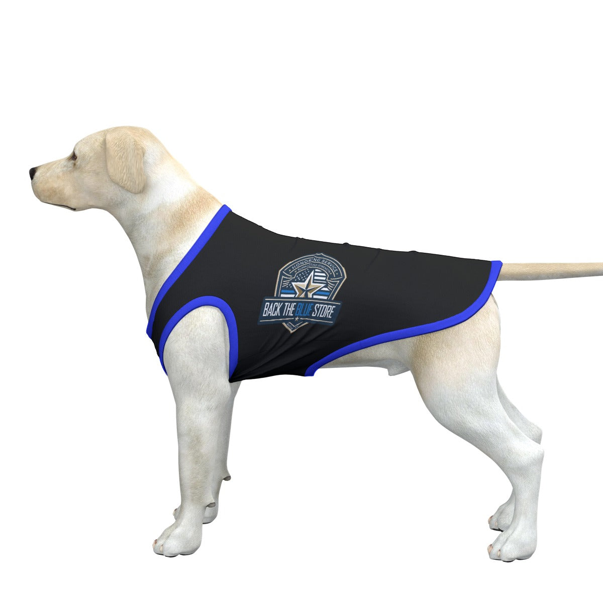 Back The Blue Store Black and Blue Dog Vest - Stylish Support for Your Pet