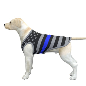 Thin Blue Line Flag Dog Tank Top - Patriotic and Comfortable