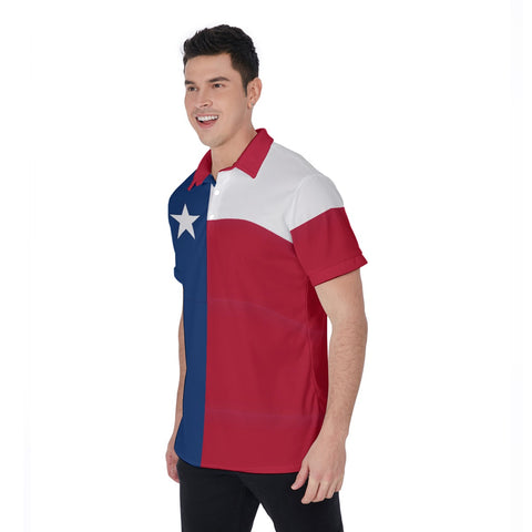 Lone Star Texas Flag Inspired Men's Polo Shirt - Show Your Texan Pride