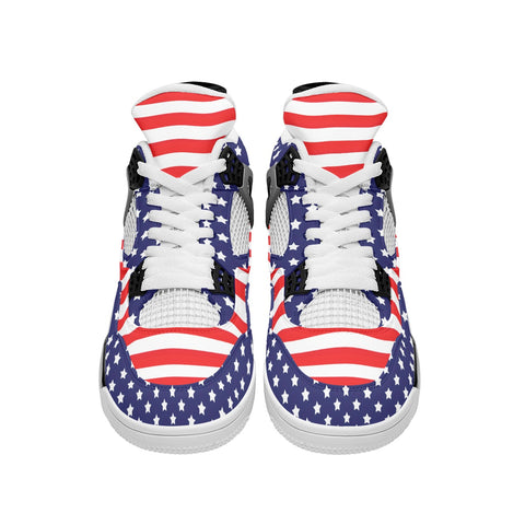 Patriotic American Flag Style Men's Air Cushion Basketball Shoes | Back The Blue Store