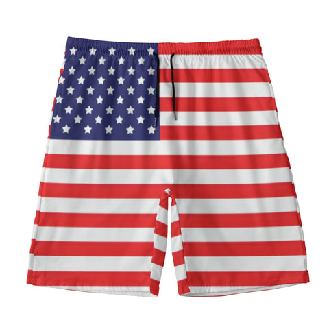 American Flag Inspired Men's Swim Shorts | Patriotic Beachwear