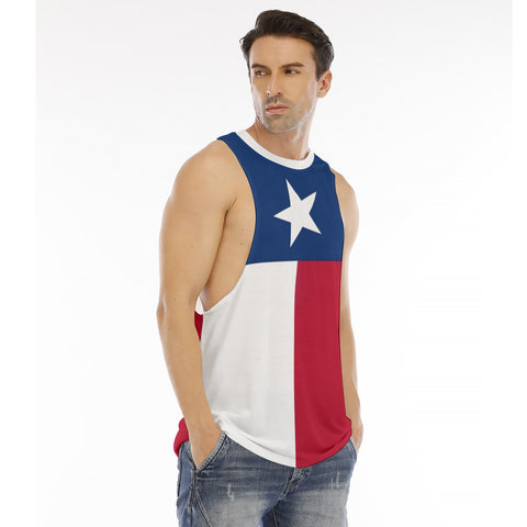 Men's Texas Flag Inspired Long Tank Top - Embody the Texan Spirit