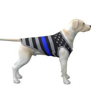 Thin Blue Line Flag Dog Tank Top - Patriotic and Comfortable