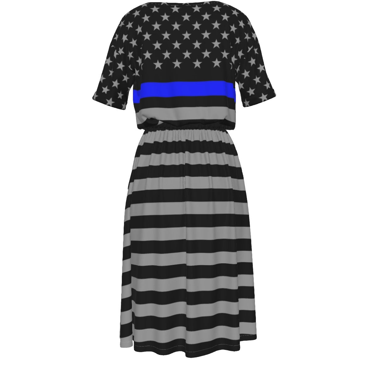 Thin Blue Line Women's Elastic Waist Dress - Style & Comfort United