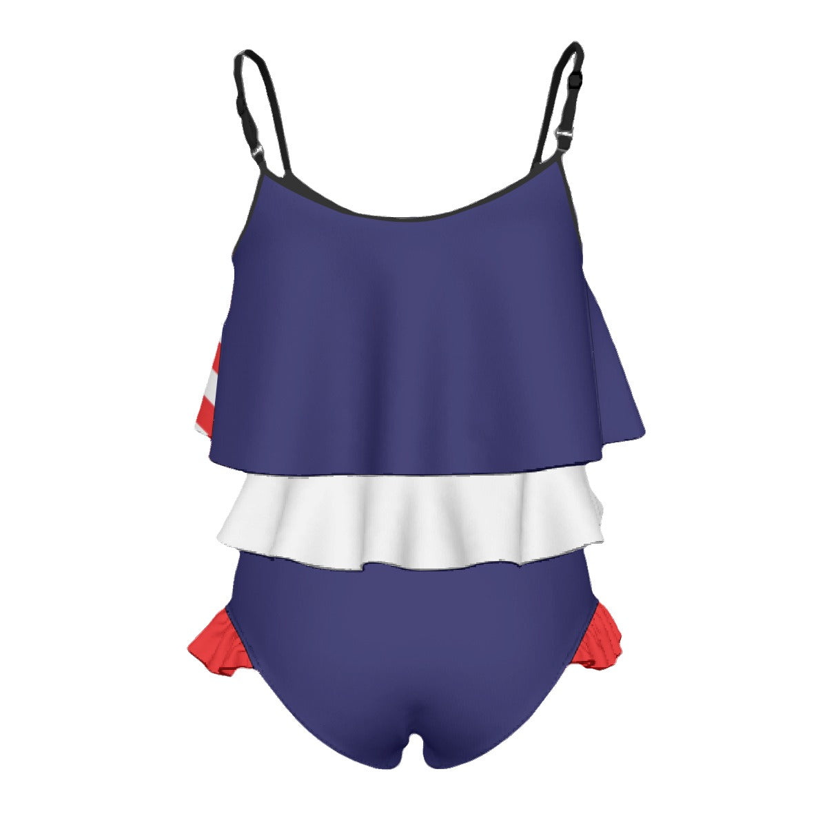 American Flag Inspired Red, White, and Blue Girl's Swimsuit - Comfortable & Stylish Kids' Swimwear