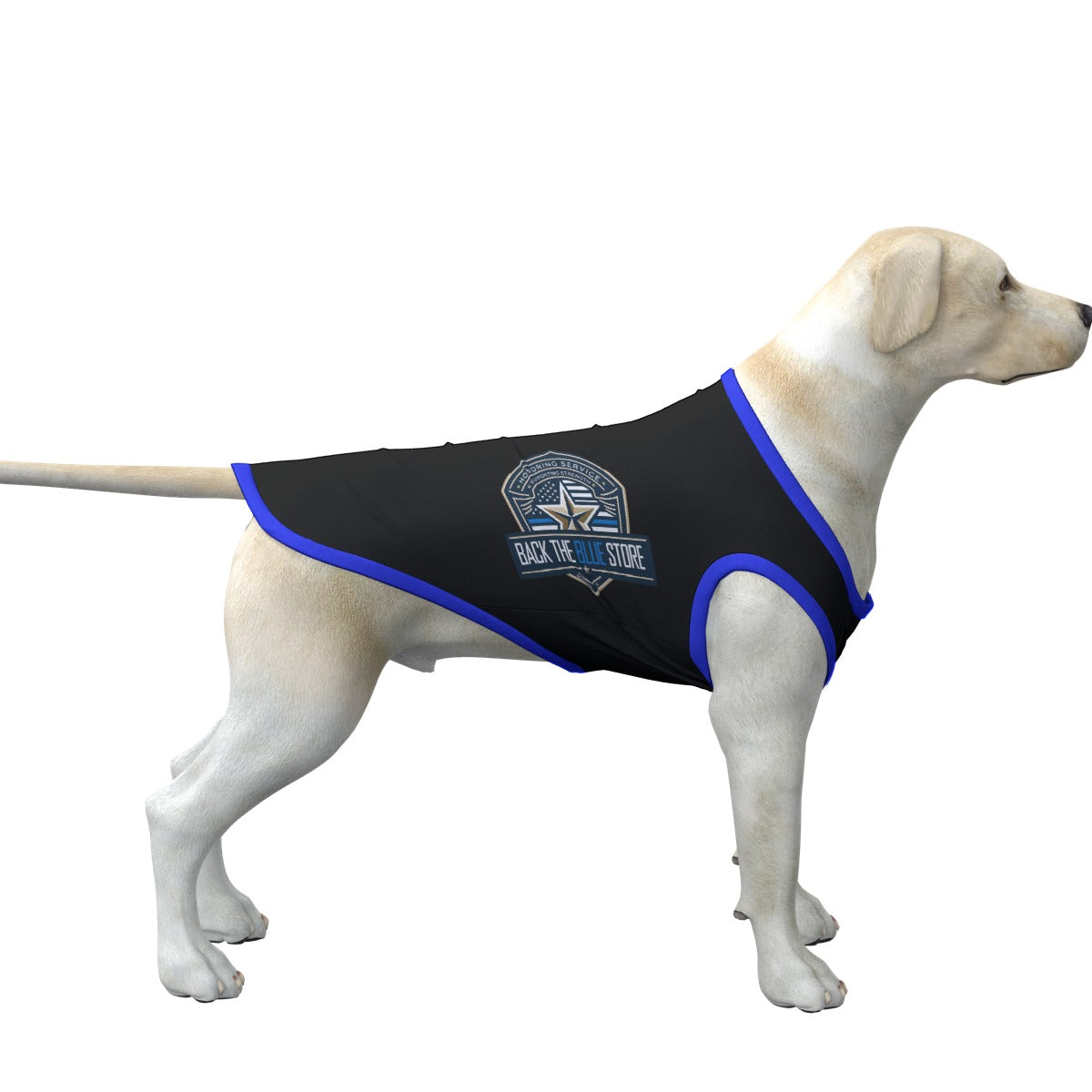 Back The Blue Store Black and Blue Dog Vest - Stylish Support for Your Pet