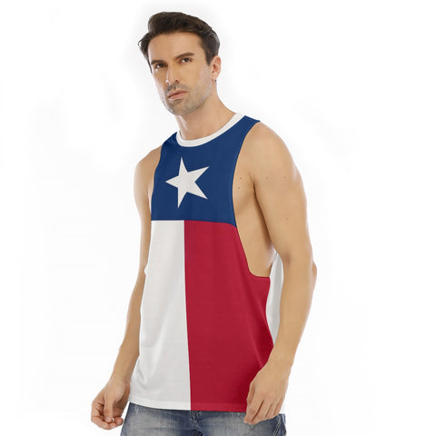 Men's Texas Flag Inspired Long Tank Top - Embody the Texan Spirit