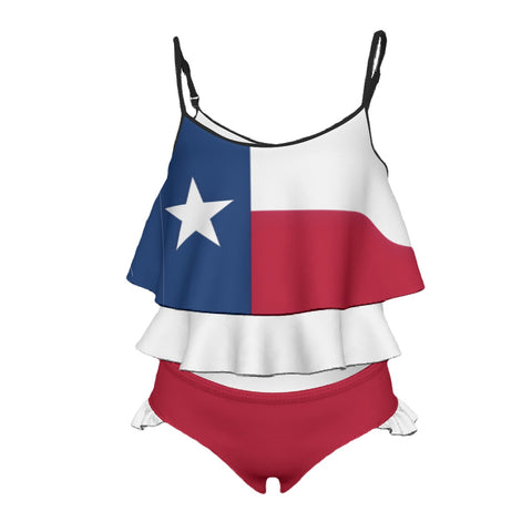 Texas Flag Inspired Girl's Swimsuit – Stylish, Comfortable, and Patriotic