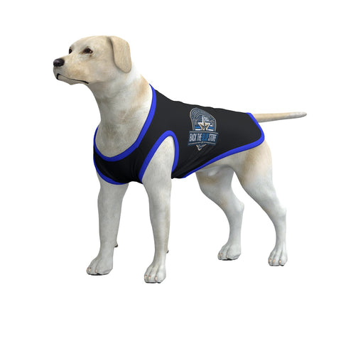 Back The Blue Store Black and Blue Dog Vest - Stylish Support for Your Pet