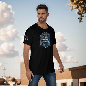 Back The Blue Store T-Shirt with Thin Blue Line Flags | Supportive Casual Wear