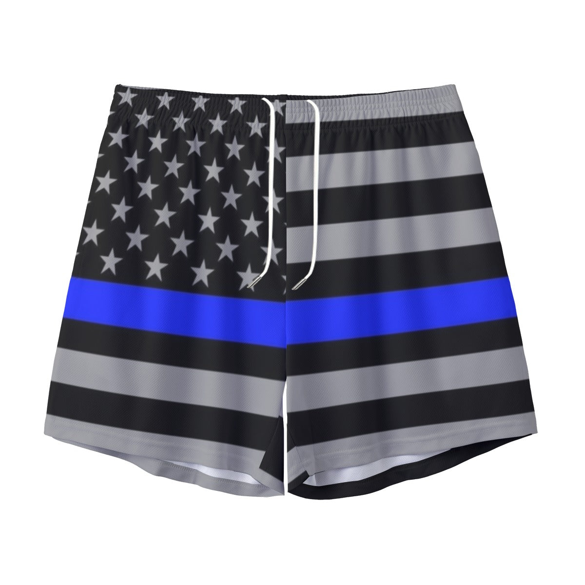 Thin Blue Line Flag Men's Shorts - Comfortable, Supportive, Versatile