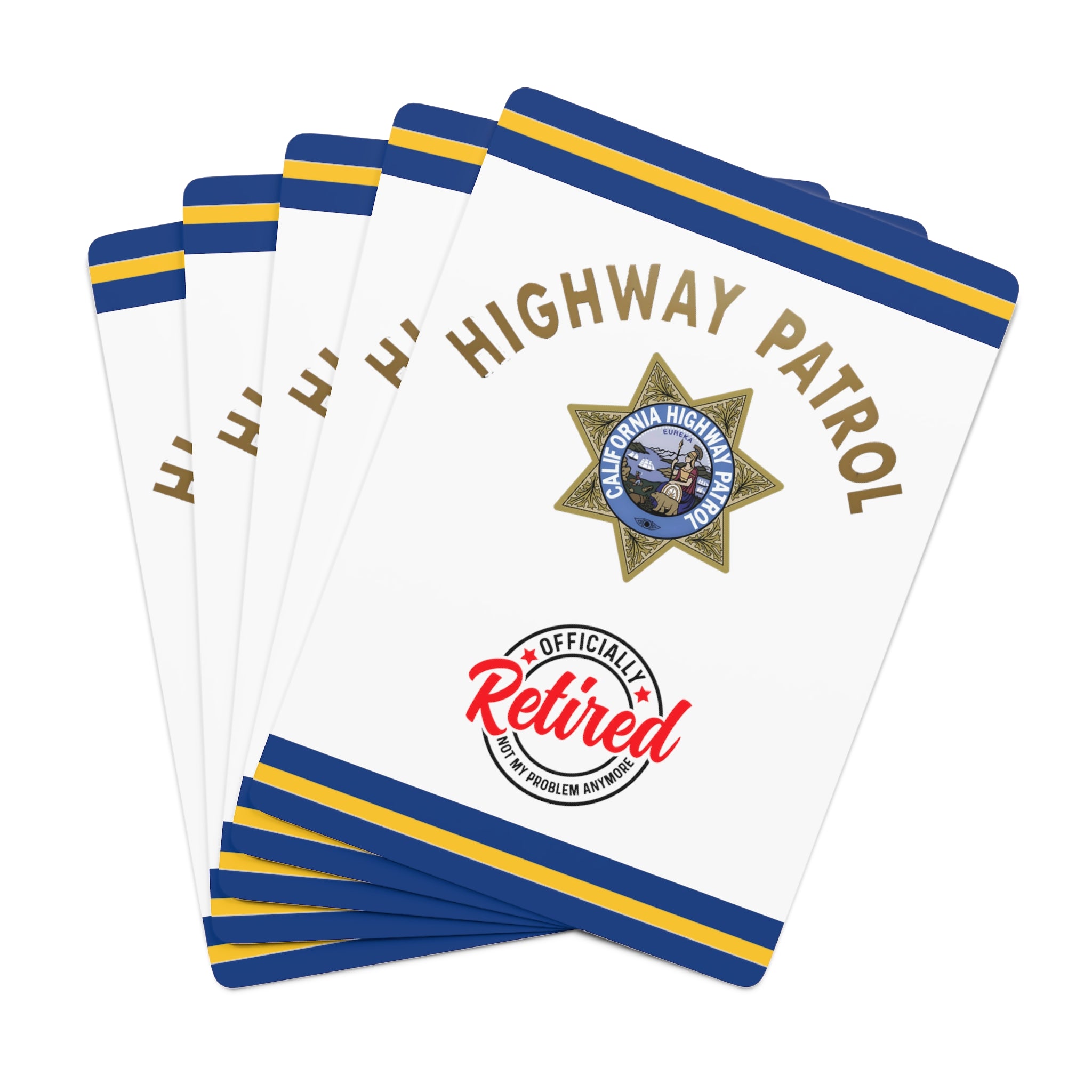 Officially Retired CHP Officer Custom Poker Cards