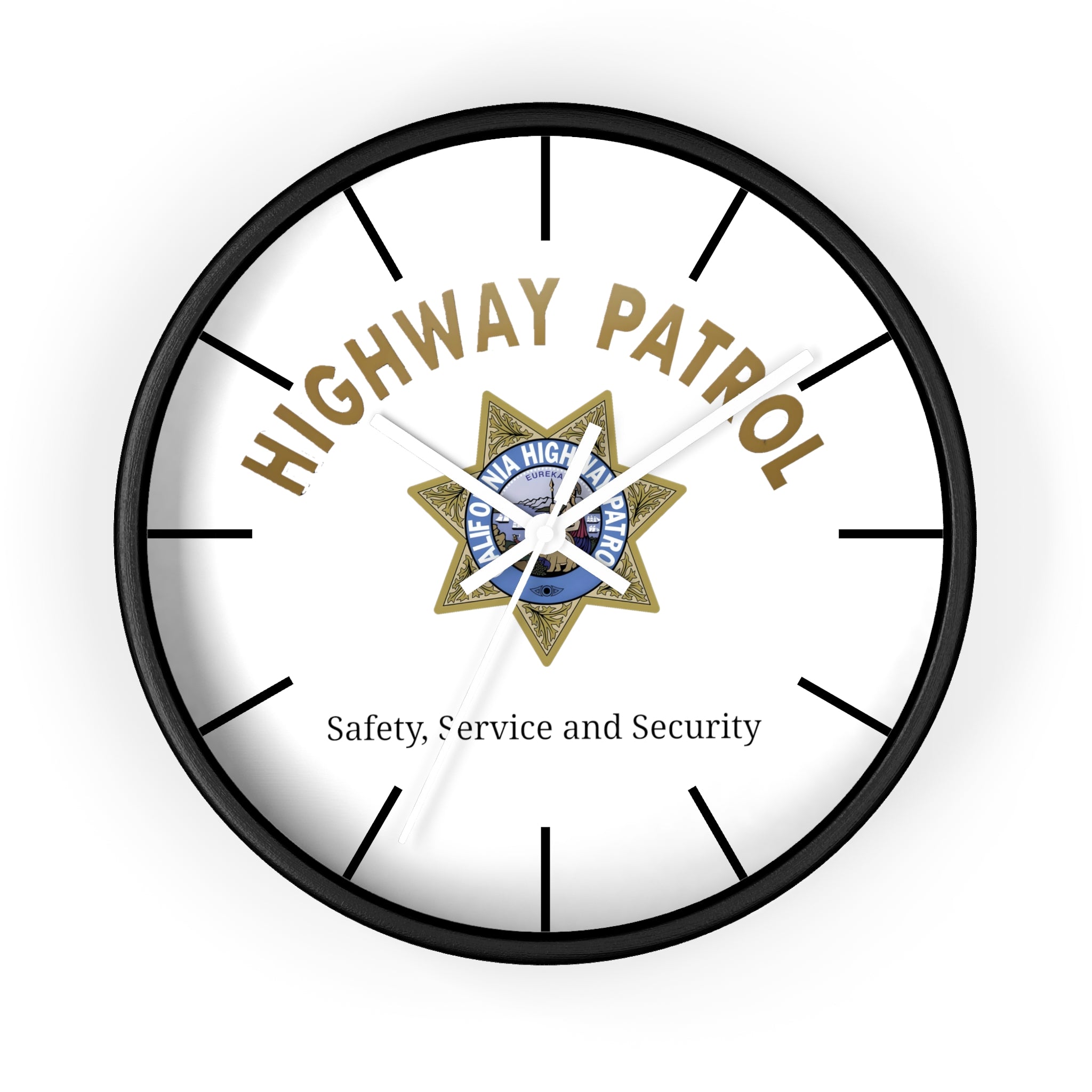 Highway Patrol Wall Clock | Safety, Service and Security