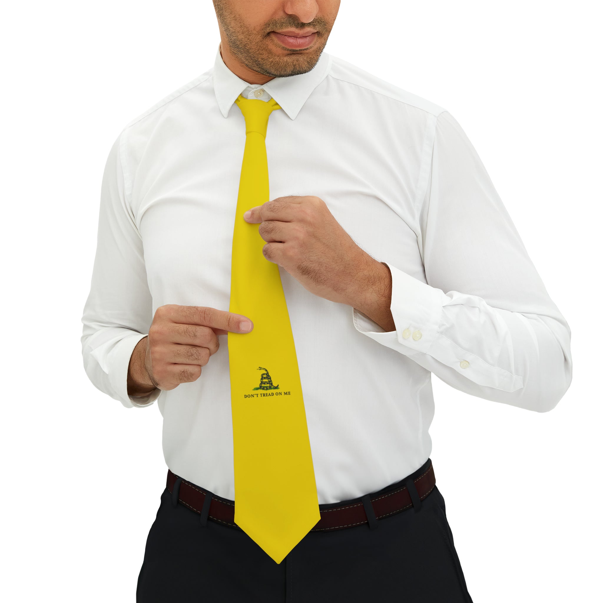 Gadsden Flag Yellow Necktie | Back The Blue Store