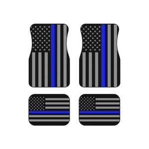 Thin Blue Line Flag Car Mat Set – Honor and Duty on the Road (Style-2)