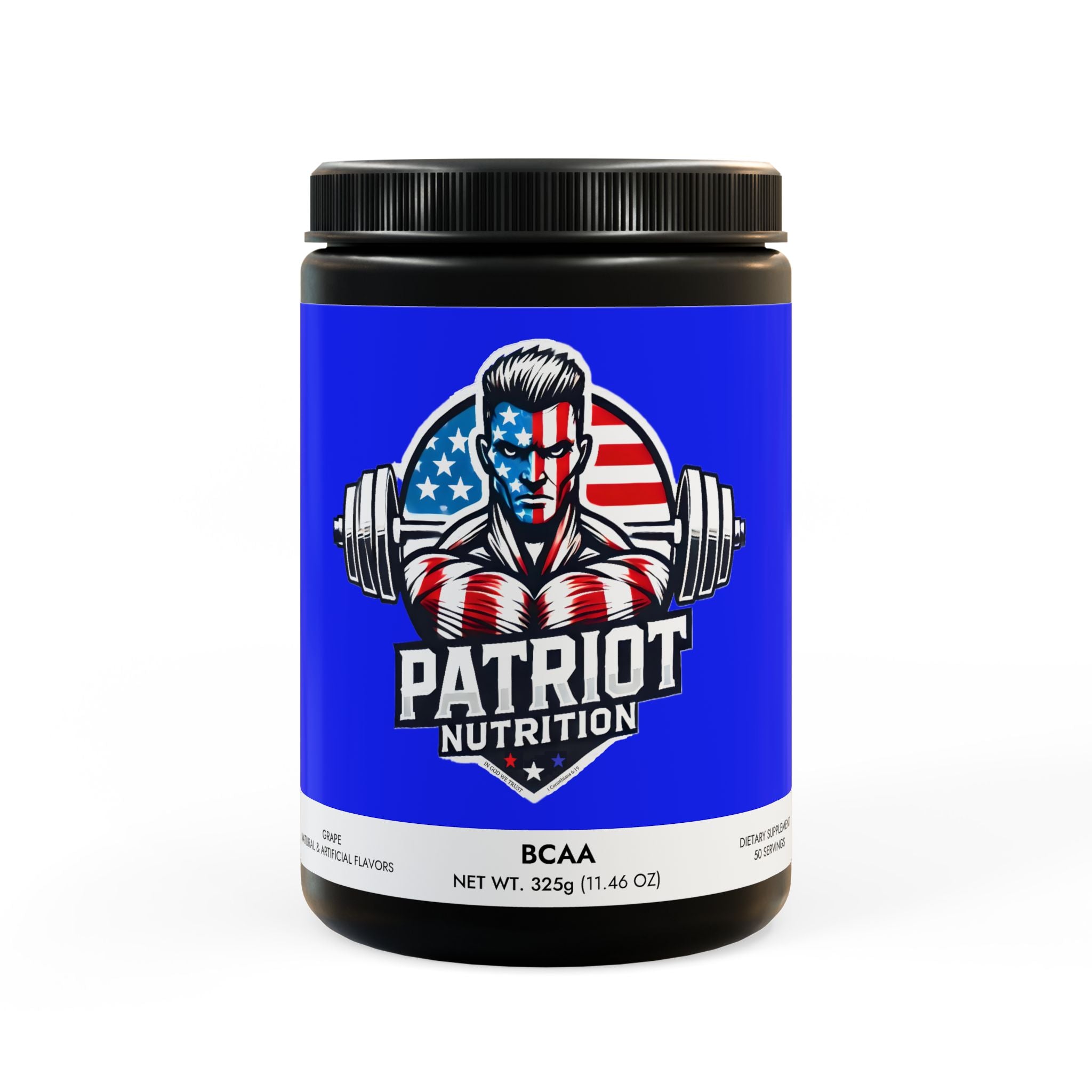 Patriot Nutrition BCAA Supplement, Grape (325g, 11.46oz, 50 servings)