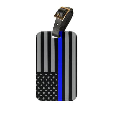 Durable Thin Blue Line Luggage Tag - Back The Blue Store