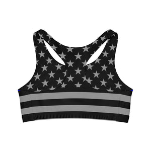 Thin Blue Line Seamless Sports Bra -| Support with Every Move