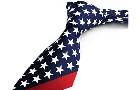 Elevate Your Style: American Flag Printed Necktie