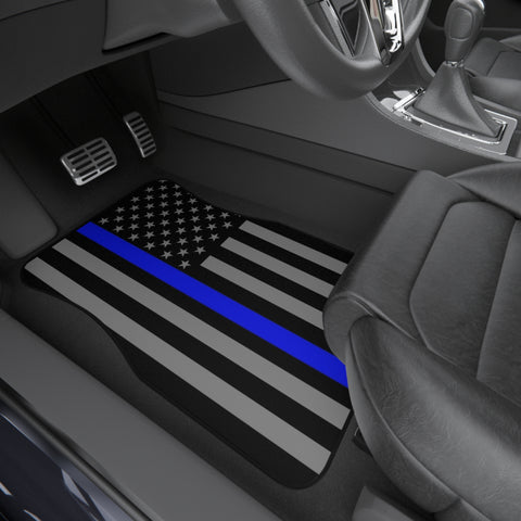 Thin Blue Line Flag Car Mat Set – Honor and Duty on the Road